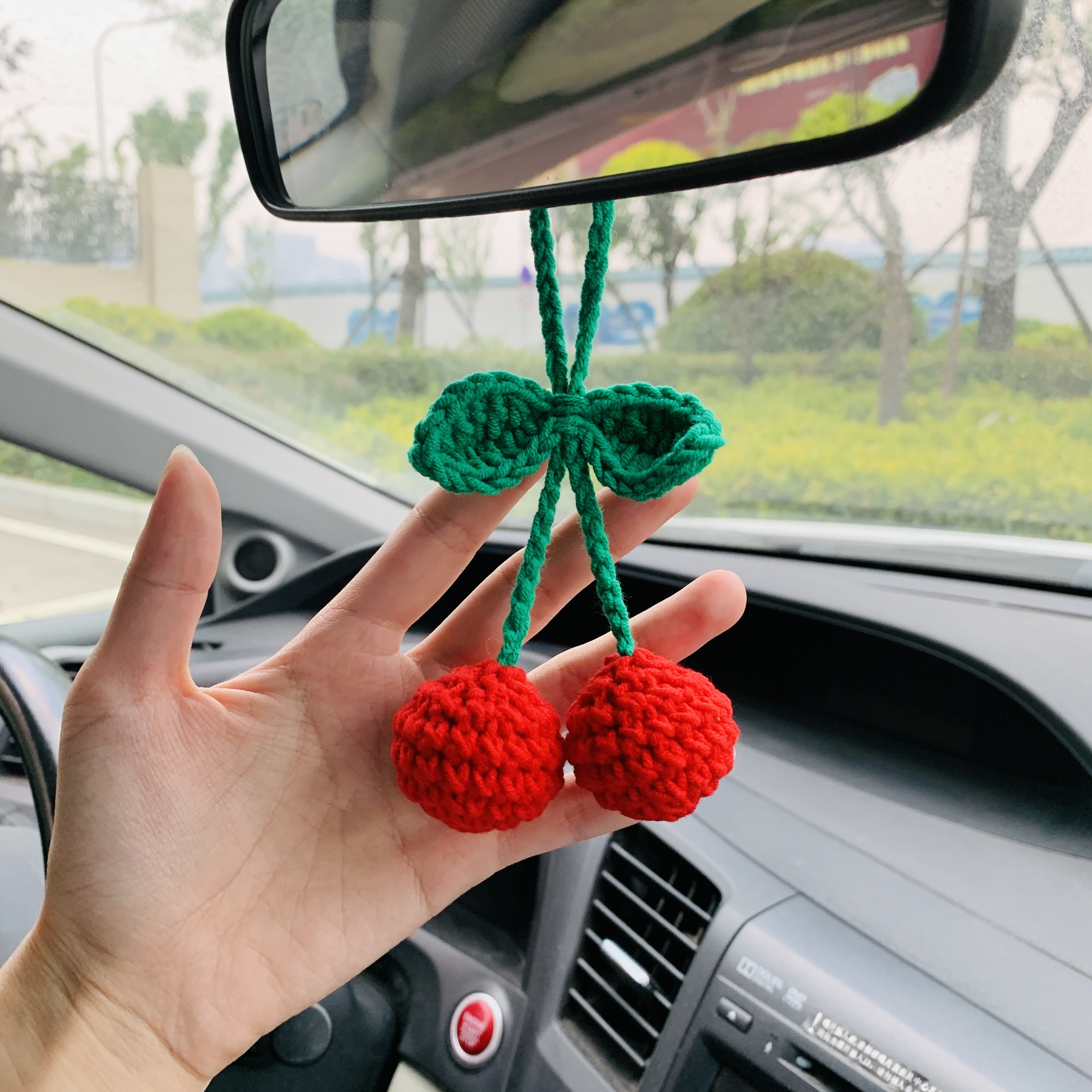 Interior Design Experience - Cherry Car Interior Mirror Hanging Decoration,