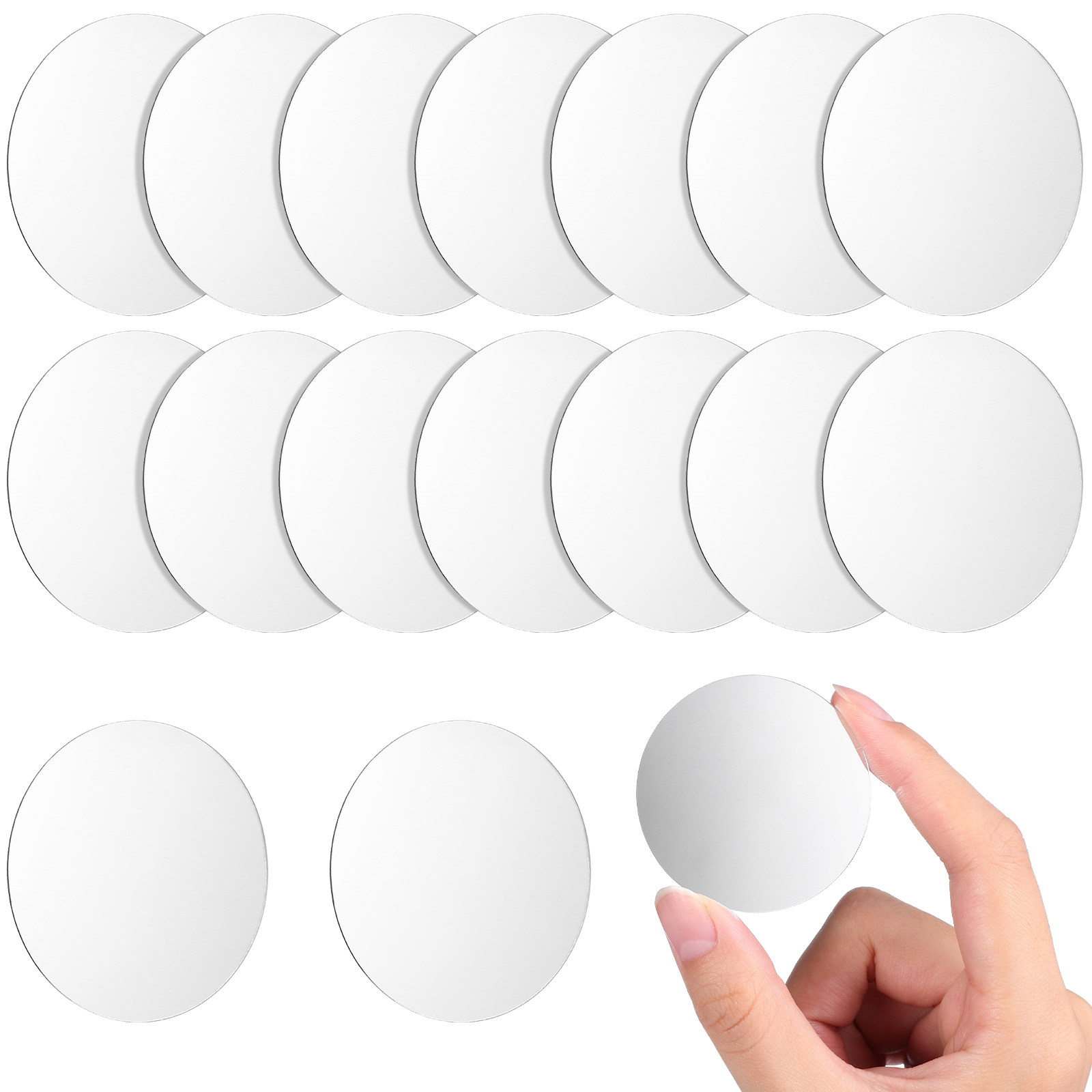 Rattan Mirror Round - 60Pcs Round Mirror Tiles Small Circular