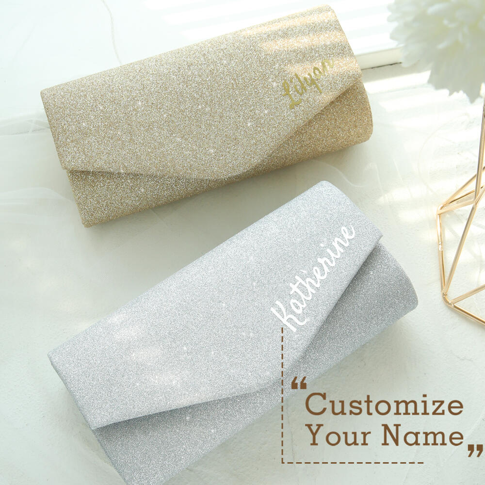 Interior Design Hongkong - Personalized Name Glitter Evening Clutch Custom