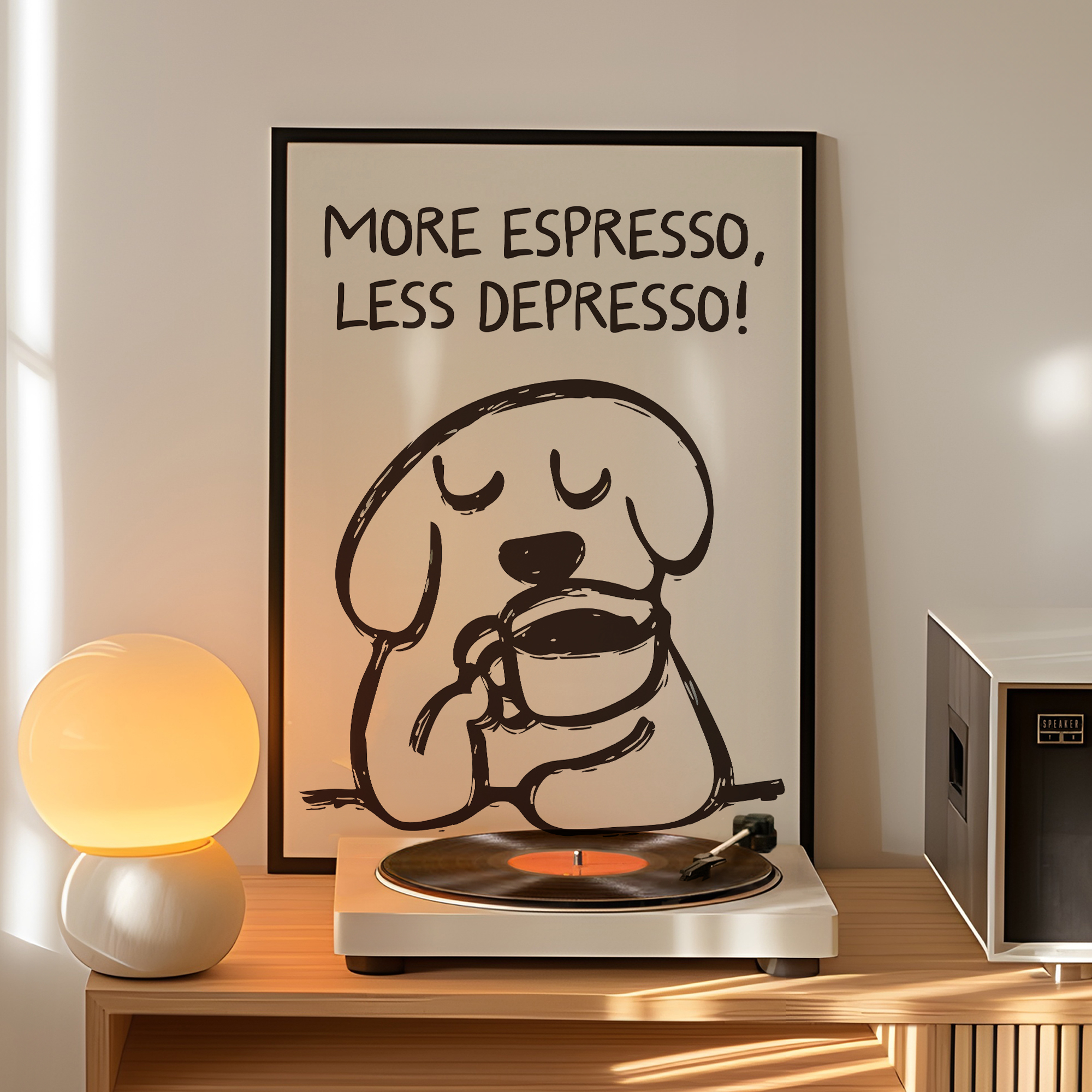Interior Design Room - Retro More Espresso Less Depresso Wall