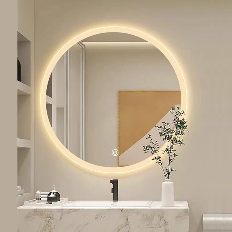 Rattan Mirror Round - Led Mirror with Light Vanity Mirror