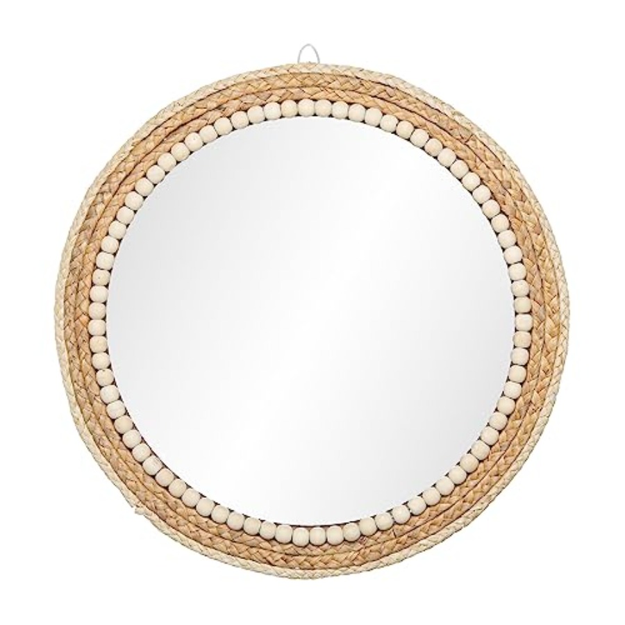 Boho Round Hanging Wall Mirror - Rattan Mirror Round ulasan dan harga