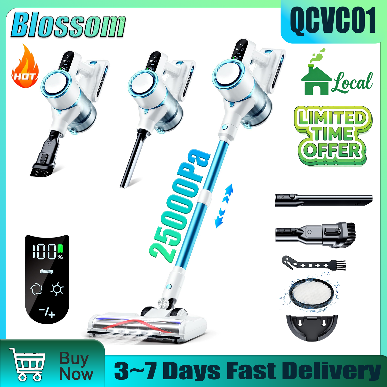 Blossom QCVC01 Wireless Vacuum - Interior Design Room ulasan dan harga