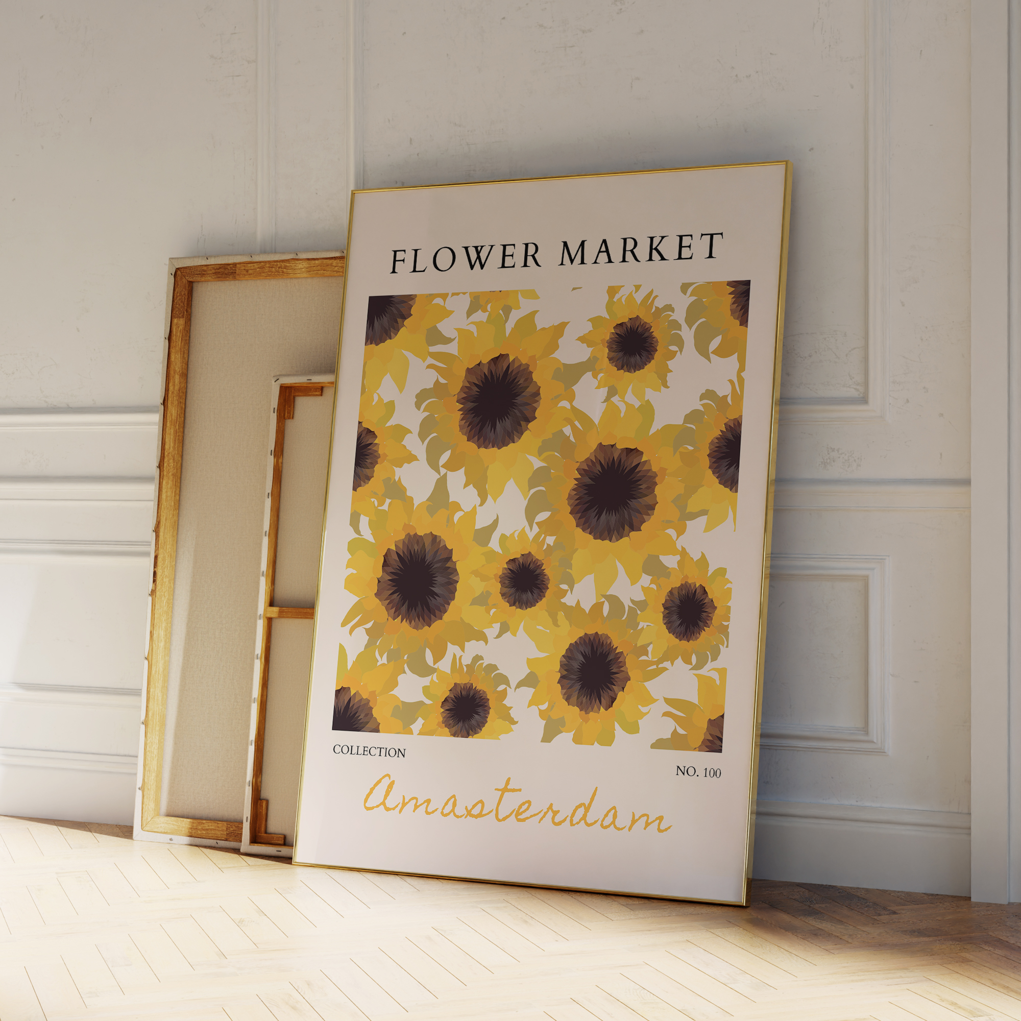 Modern Yellow Flowers Flower M - Interior Design Room ulasan dan harga