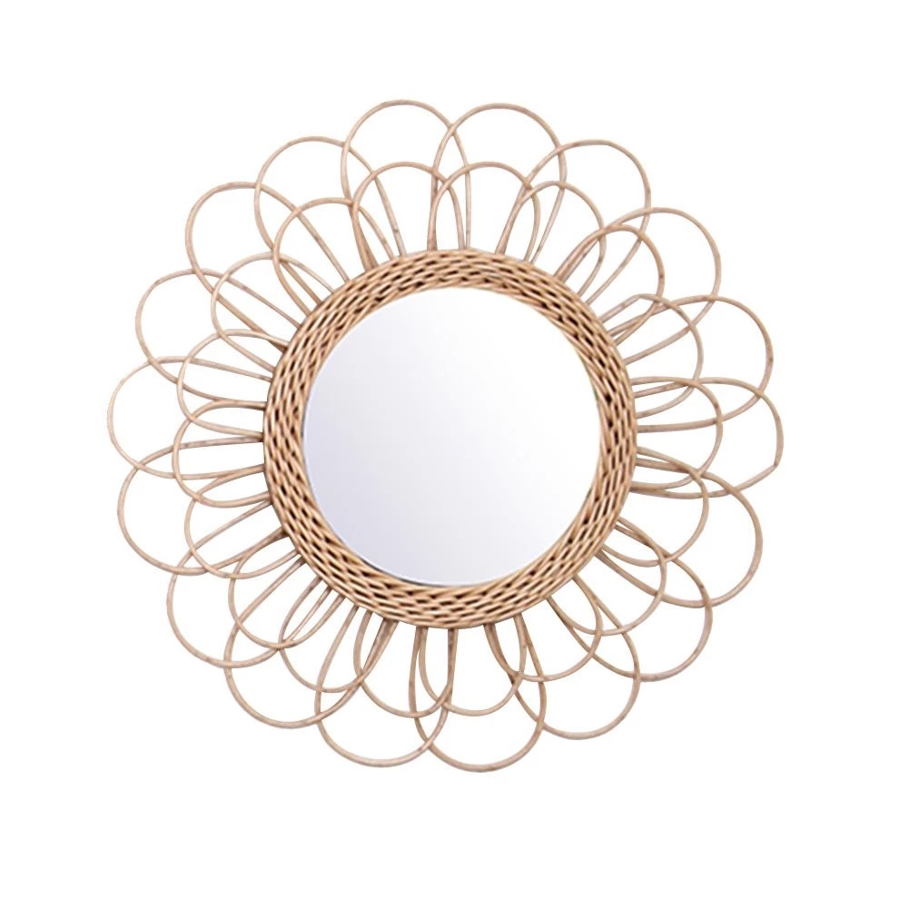 Rattan Mirror Innovative Home  - Rattan Mirror Round ulasan dan harga