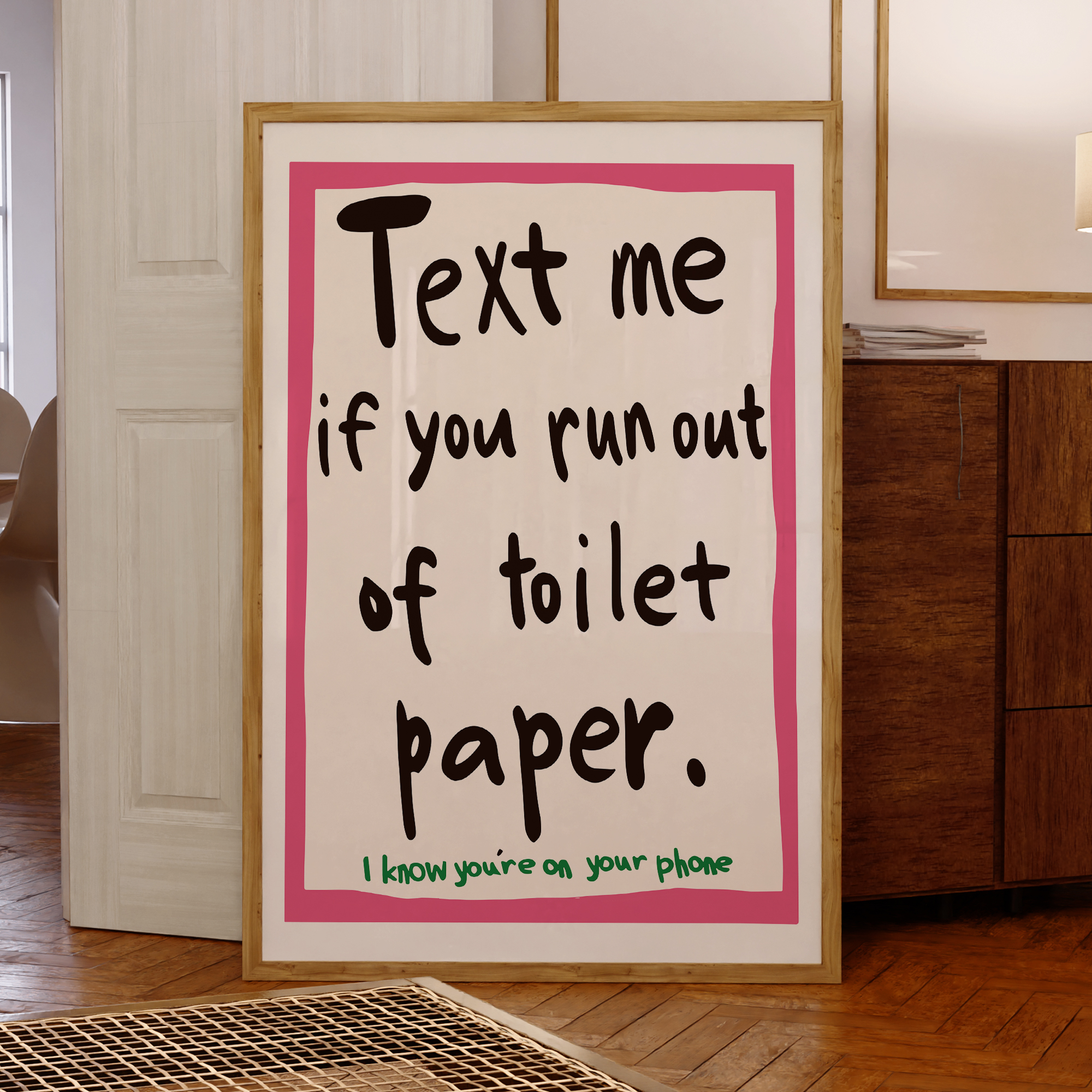 Modern Text Me If You Run Out  - Interior Design Room ulasan dan harga