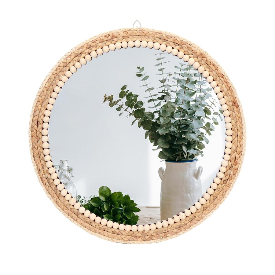 Round Hanging Rattan Circle Nu - Rattan Mirror Round ulasan dan harga
