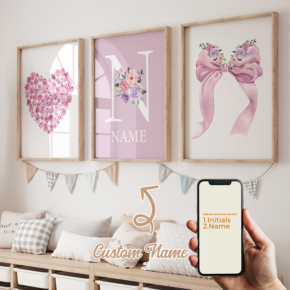 3pcs Personalized Custom Name  - Interior Design Room ulasan dan harga