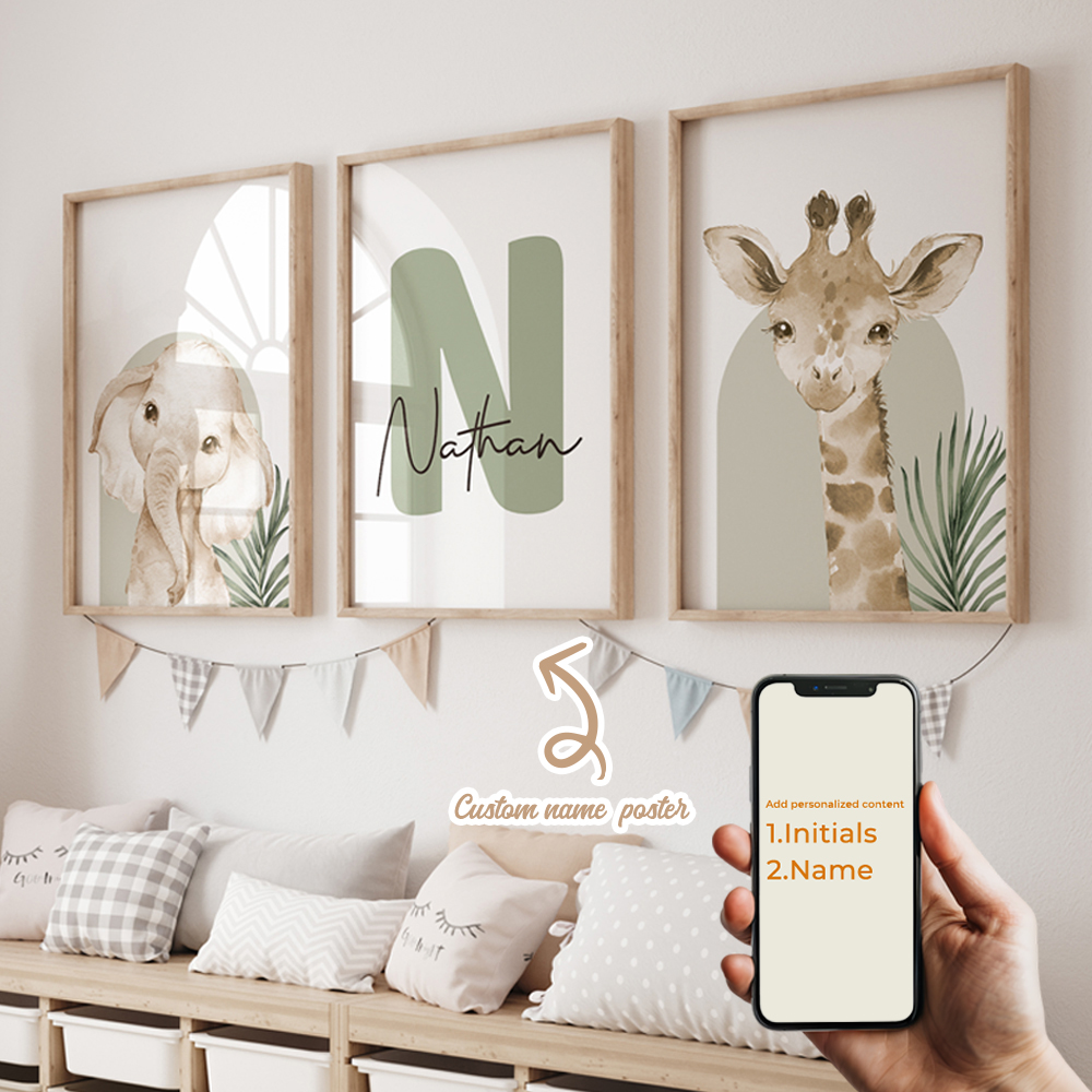 3pcs Personalized Custom Name  - Interior Design Room ulasan dan harga