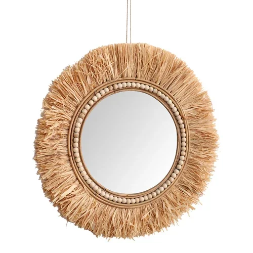 Rattan Decorative Mirrors for  - Rattan Mirror Round ulasan dan harga