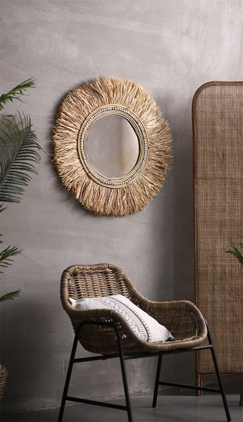 Rattan Decorative Mirrors for  - Rattan Mirror Round ulasan dan harga