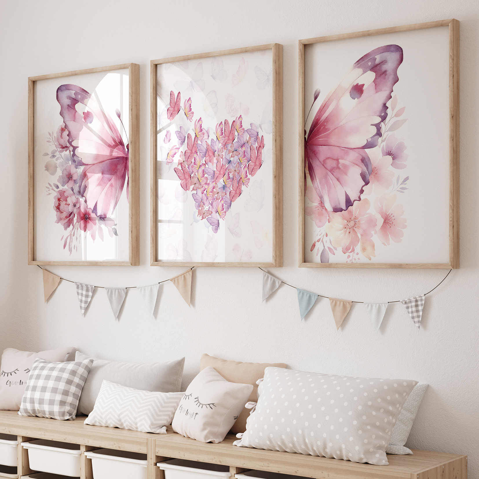 3pcs Cartoon Children Pink Lov - Interior Design Room ulasan dan harga