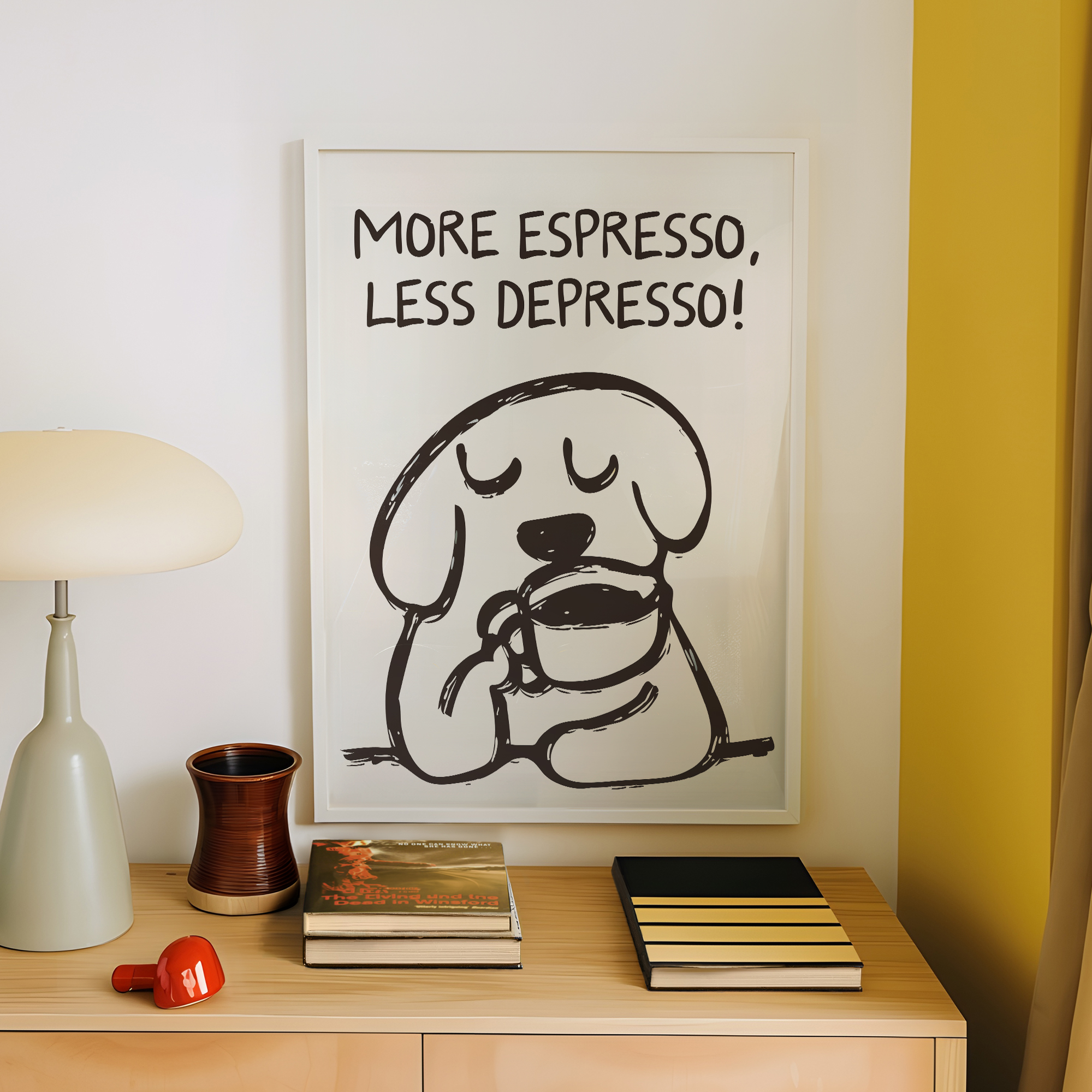 Retro More Espresso Less Depre - Interior Design Room ulasan dan harga
