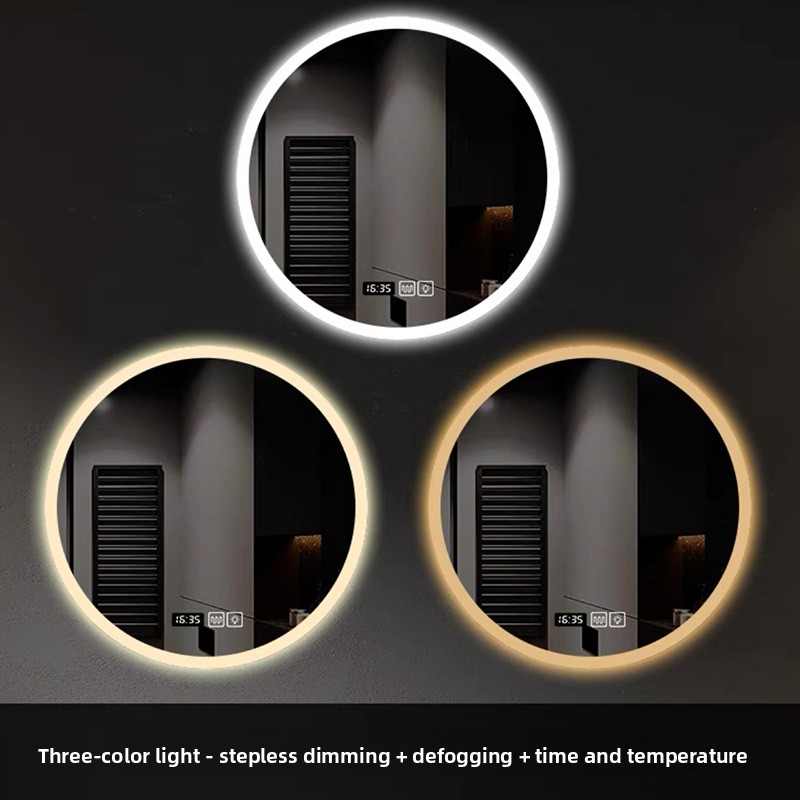 Led Mirror with Light Vanity M - Rattan Mirror Round ulasan dan harga